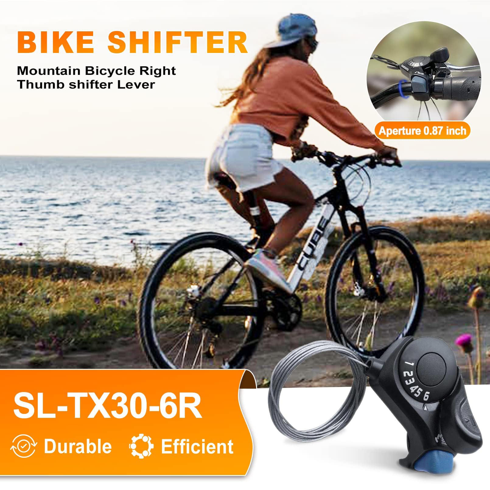RainFlowwer Right Thumb Gear Shifter SL-TX30-6R,6 Speed Bike